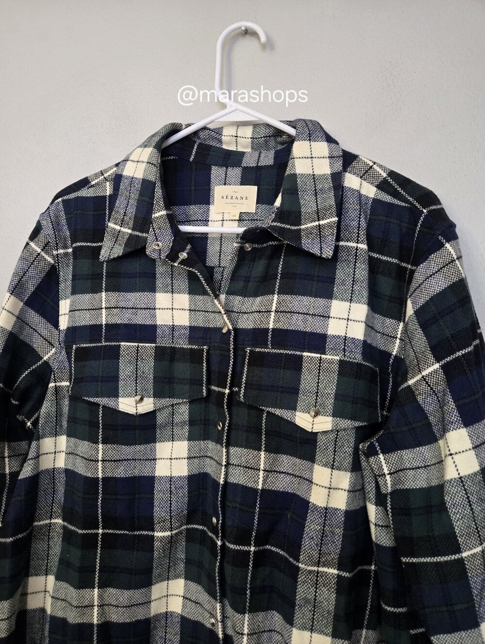 Sezane Eurielle Flannel Shirt - Picture 3 of 7